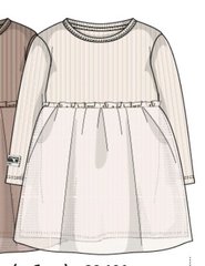 ПЛ399 Сукня трикотаж рубчик, р.104 колір200 Молочний, Неважливо, Неважливо
